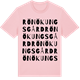 Pink Cotton t-shirt med Rönö kungsgård ordlek t-shirt