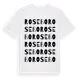 White t-shirt med Rosebo ordlek t-shirt
