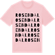 Pink Cotton t-shirt med Rosendal ordlek t-shirt