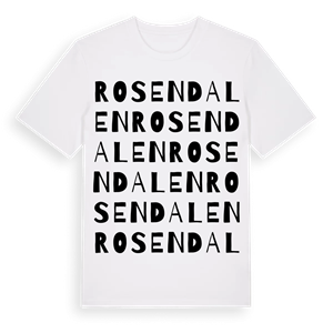 Rosendalen ordlek t-shirt – ekologisk bomull t-shirt från Pinshirt