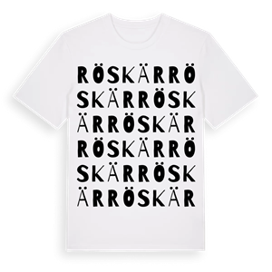 Röskär ordlek t-shirt – ekologisk bomull t-shirt från Pinshirt