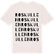 Vintage White t-shirt med Roskullen ordlek t-shirt