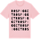 Pink Cotton t-shirt med Rospigget ordlek t-shirt