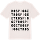Vintage White t-shirt med Rospigget ordlek t-shirt