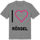 Mid Heather Gray t-shirt med Jag älskar Rössel t-shirt stort tryck