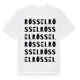 White t-shirt med Rössel ordlek t-shirt