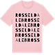 Pink Cotton t-shirt med Rosseldalen ordlek t-shirt