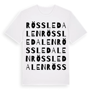 Rössledalen ordlek t-shirt – ekologisk bomull t-shirt från Pinshirt