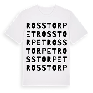 Rosstorpet ordlek t-shirt – ekologisk bomull t-shirt från Pinshirt