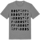 Mid Heather Gray t-shirt med Rostäppan ordlek t-shirt