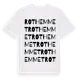 White t-shirt med Rothemmet ordlek t-shirt