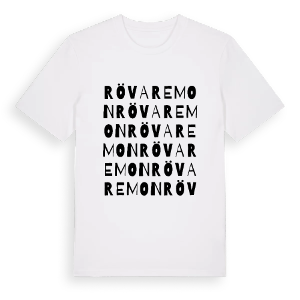 Rövaremon ordlek t-shirt – ekologisk bomull t-shirt från Pinshirt