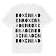 White t-shirt med Roxenbaden ordlek t-shirt