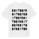 White t-shirt med Roxtorp ordlek t-shirt