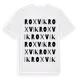 White t-shirt med Roxvik ordlek t-shirt