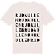 Vintage White t-shirt med Rudkullen ordlek t-shirt