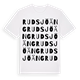 White t-shirt med Rudsjöäng ordlek t-shirt