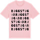 Pink Cotton t-shirt med Ruggstugan ordlek t-shirt