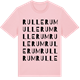 Pink Cotton t-shirt med Rullerum ordlek t-shirt