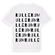 White t-shirt med Rullerum ordlek t-shirt