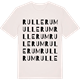 Vintage White t-shirt med Rullerum ordlek t-shirt