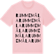 Pink Cotton t-shirt med Rummemåla ordlek t-shirt