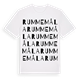 White t-shirt med Rummemåla ordlek t-shirt