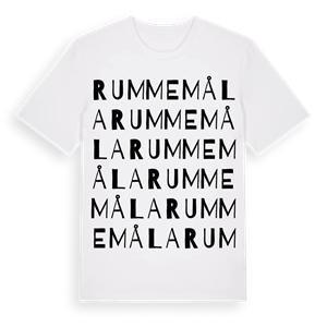 Rummemåla ordlek t-shirt – ekologisk bomull t-shirt från Pinshirt