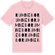 Pink Cotton t-shirt med Rumnebo ordlek t-shirt