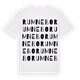 White t-shirt med Rumnebo ordlek t-shirt