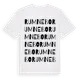 White t-shirt med Rumnebo ordlek t-shirt