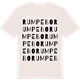 Vintage White t-shirt med Rumpebo ordlek t-shirt