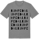Mid Heather Gray t-shirt med Rumpedal ordlek t-shirt