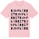 Pink Cotton t-shirt med Rumpkärret ordlek t-shirt