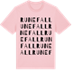 Pink Cotton t-shirt med Runefall ordlek t-shirt