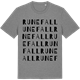 Mid Heather Gray t-shirt med Runefall ordlek t-shirt