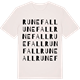 Vintage White t-shirt med Runefall ordlek t-shirt