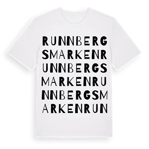 Runnbergsmarken ordlek t-shirt – ekologisk bomull t-shirt från Pinshirt