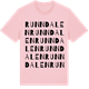 Pink Cotton t-shirt med Runndalen ordlek t-shirt