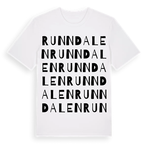Runndalen ordlek t-shirt – ekologisk bomull t-shirt från Pinshirt