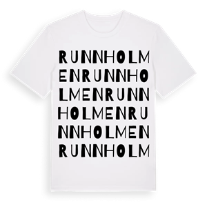 Runnholmen ordlek t-shirt – ekologisk bomull t-shirt från Pinshirt