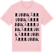 Pink Cotton t-shirt med Runnkärr ordlek t-shirt