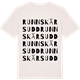 Vintage White t-shirt med Runnskärsudd ordlek t-shirt