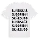 White t-shirt med Runnskärsudd ordlek t-shirt