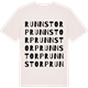 Vintage White t-shirt med Runnstorp ordlek t-shirt