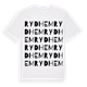 White t-shirt med Rydhem ordlek t-shirt