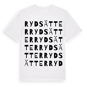 Rydsätter ordlek t-shirt – ekologisk bomull t-shirt från Pinshirt