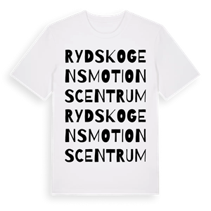 Rydskogens motionscentrum ordlek t-shirt – ekologisk bomull t-shirt från Pinshirt