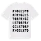 White t-shirt med Rygelstorp ordlek t-shirt