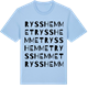 Blue Soul t-shirt med Rysshemmet ordlek t-shirt